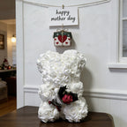 Artificial Flower Bear Decor for Mother's Day Gift