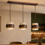 Travertine-Look Cylindrical Pendant Light (E27 Socket)