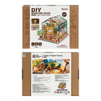 Miniature Garden Shed Kit Eco Plywood Working Lamp