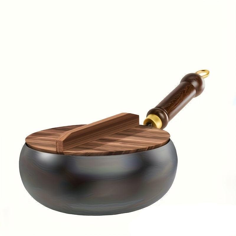 Stalwart Cast Iron Deep Frying Pan with Lid for Versatile Cooking