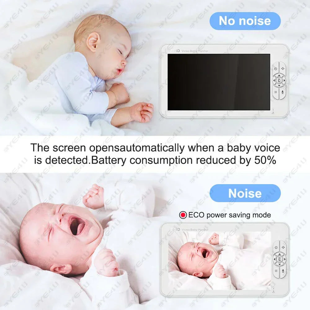 Baby Monitor 5-Inch HD Pan & Tilt Two-Way Talk