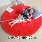 Round Fluffy Rug Ultra-Soft Polyester Non-Slip & Machine Washable