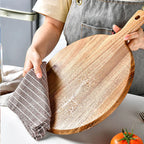Cutting & Serving Board Acacia Wood Round Handle