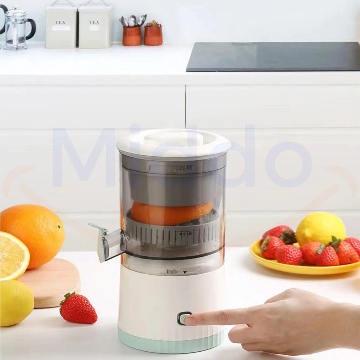 Citrus Juicer Cordless Stainless Steel Blades 2-3 Glass Capacity
