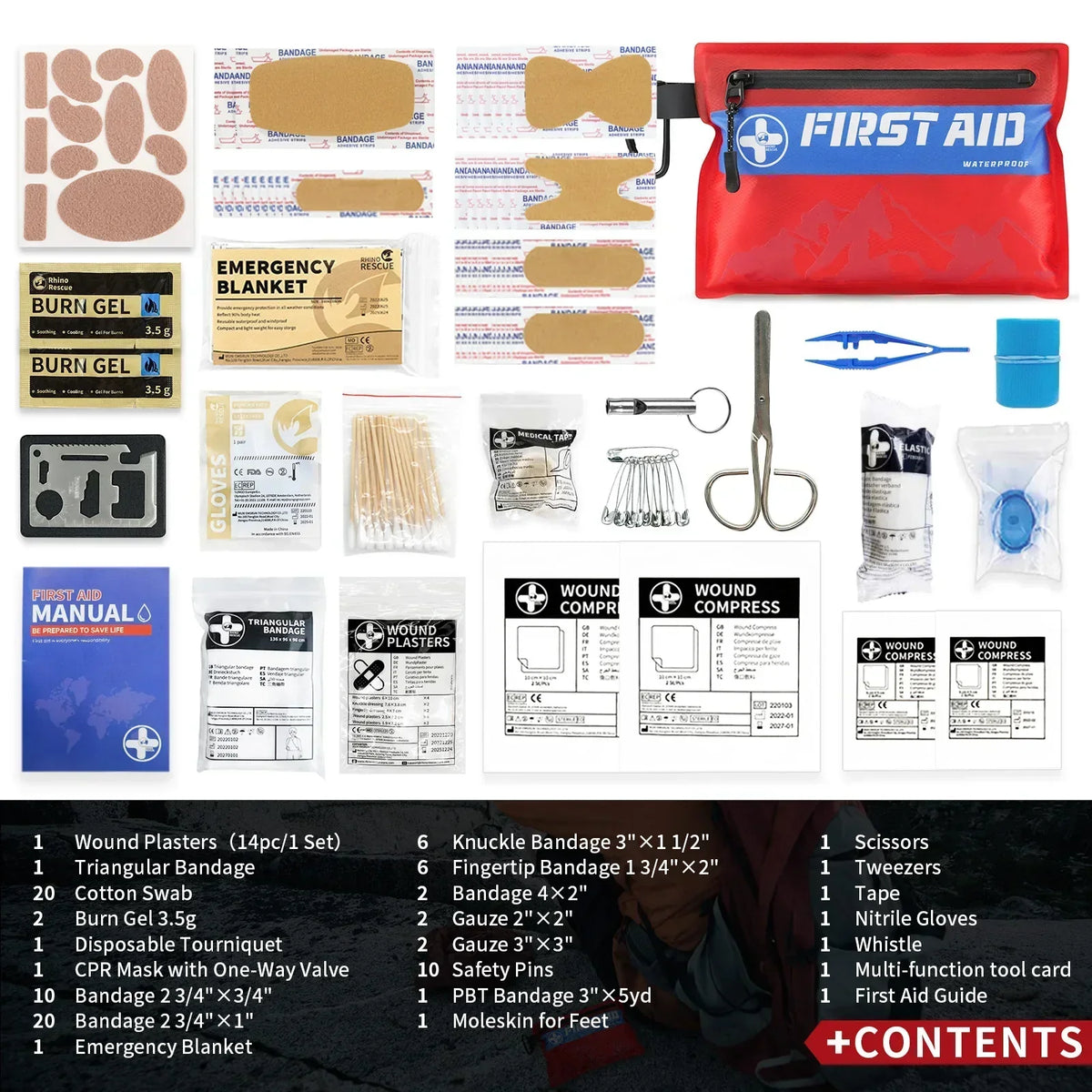 First Aid Kit Ultra-Light Waterproof 107-Piece