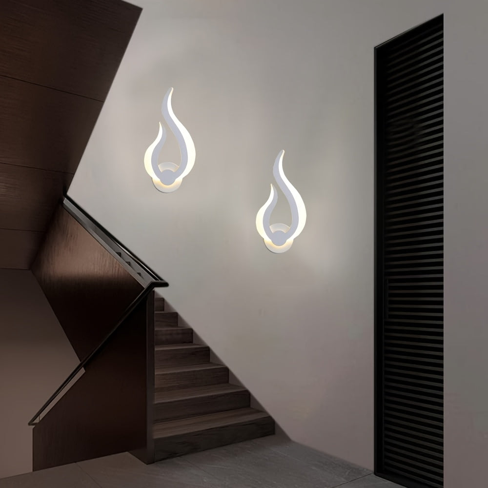 10W Warm White Wall Sconce with Modern Flame LED Design