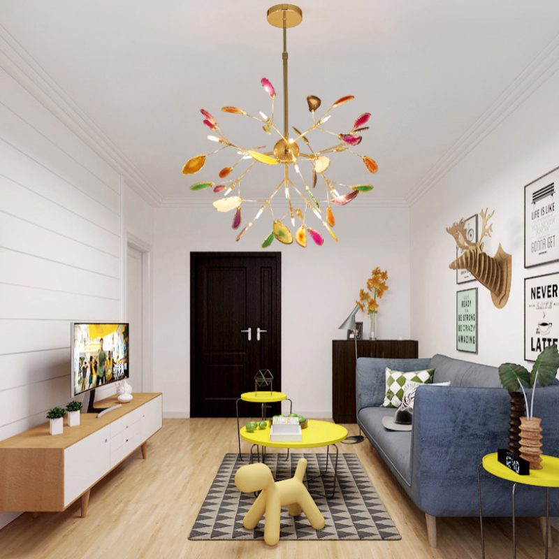 Branch Style Design Glass Chandelier in Multiple Colors