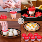 Egg Cooker Set Pour-In BPA-Free Silicone Dishwasher Safe