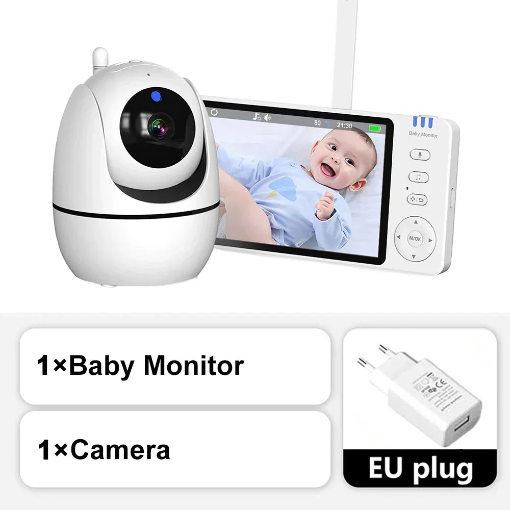 Baby Monitor 5-Inch HD Pan & Tilt Two-Way Talk