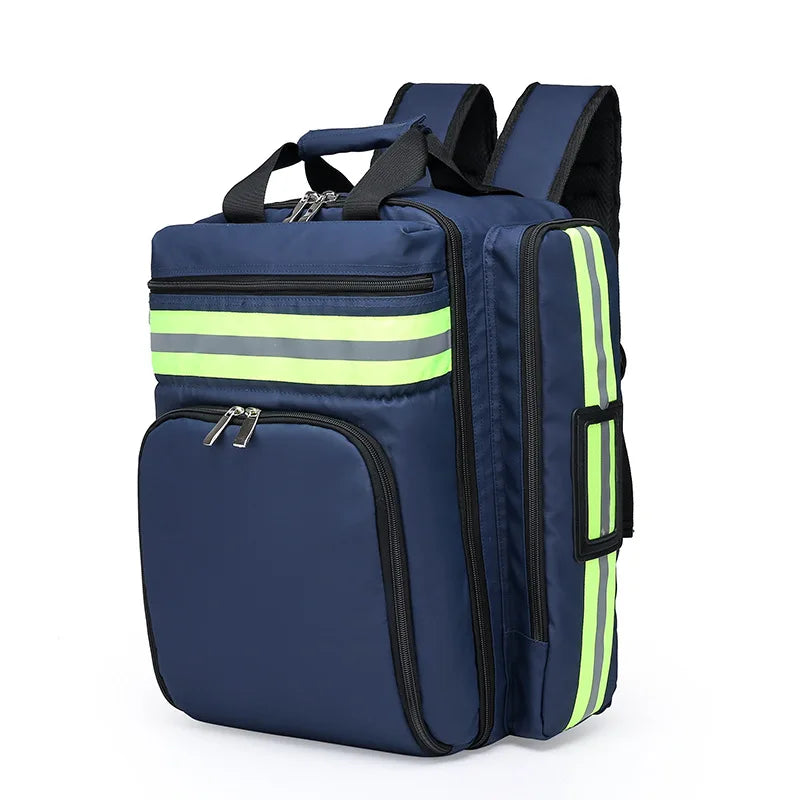 First Aid Backpack Large Capacity Multi-Layer Water-Resistant Oxford
