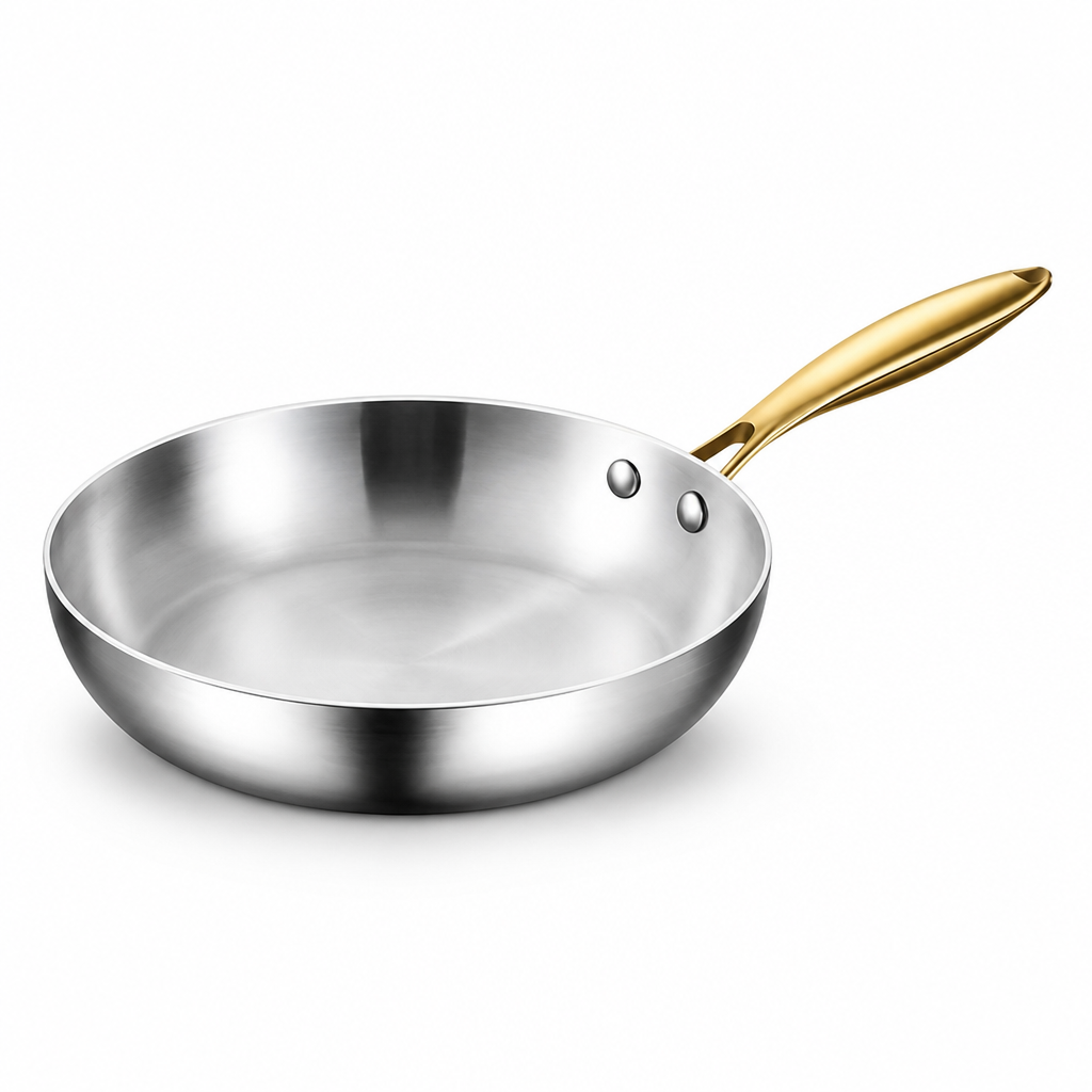 316 Stainless Steel Three-Layer Nonstick Frying Pan (Induction & Oven Safe)