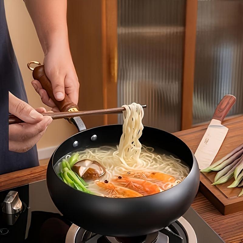 Stalwart Cast Iron Deep Frying Pan with Lid for Versatile Cooking