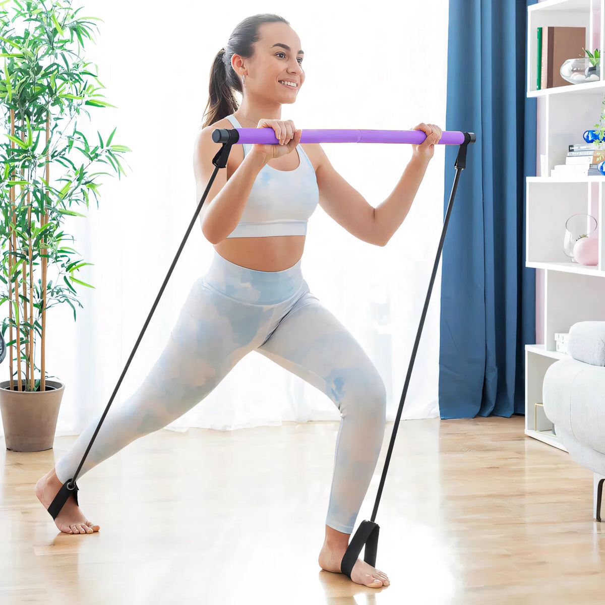 Pilates Bar Joint-Friendly Adjustable Resistance Bands