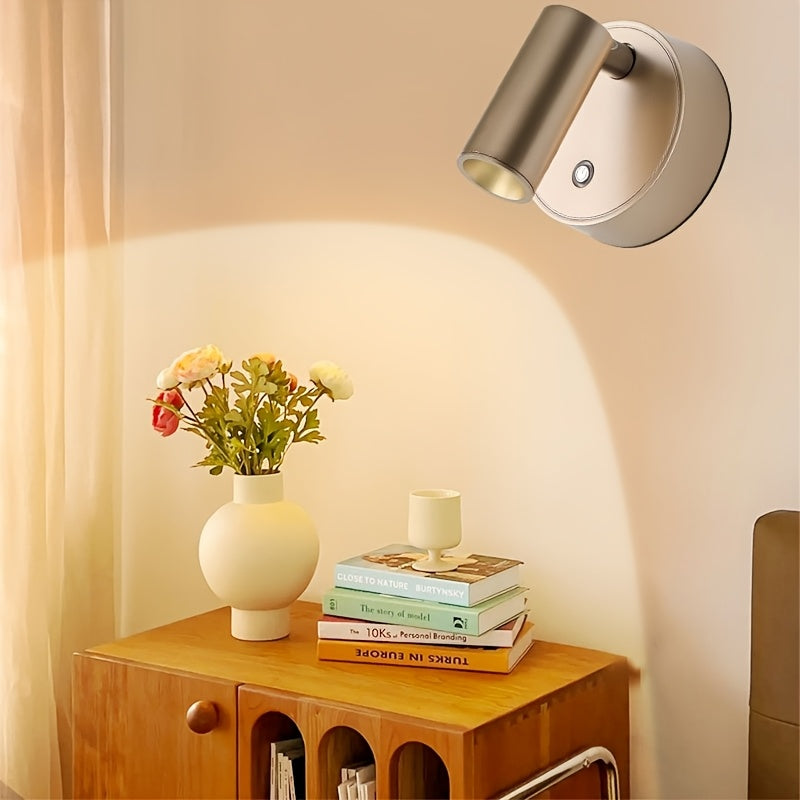 Wireless Touch-Controlled Wall Light with Rechargeable Magnetic Base