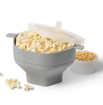 Microwave Popcorn Maker Reusable Silicone Non-Stick & Dishwasher-Safe