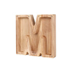 Piggy Bank Personalized Letter Sustainable Wood & Acrylic