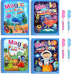 Water Coloring Book Set Reusable & Mess-Free 4 Books