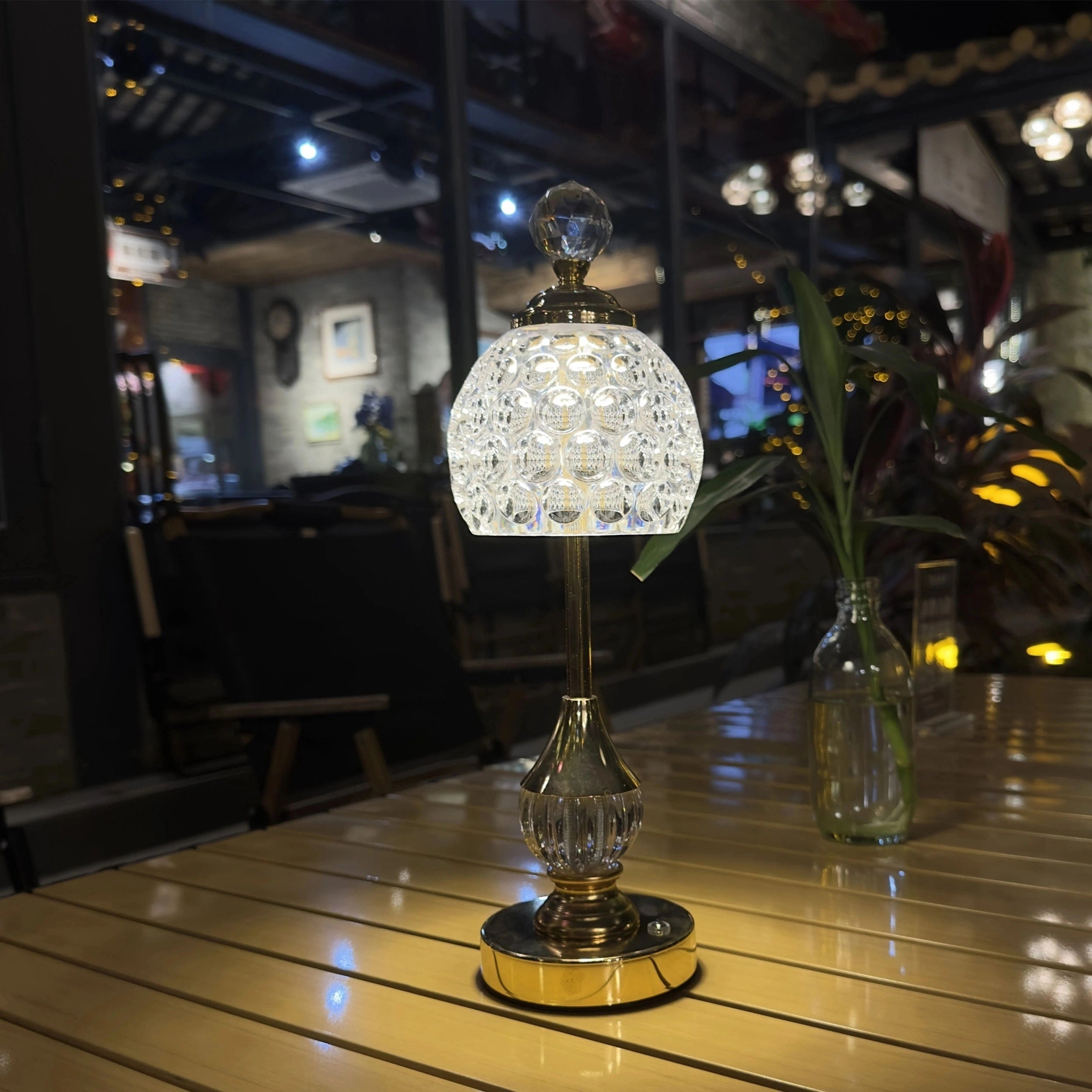 Rechargeable LED Bedside Lamp with Crystal Touch Control