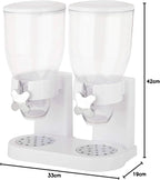 Cereal Dispenser Dual Canister Portion-Control Acrylic