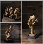 Abstract Sculpture Scandinavian Minimalist Gold Finish