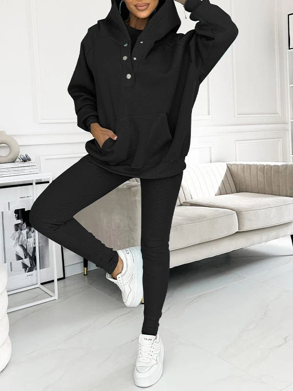 Two-Piece Loungewear Set Loose Fit Eco Friendly Cotton Blend