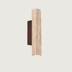 Elegant Up and Down Wall Light Fixture in Travertine Stone
