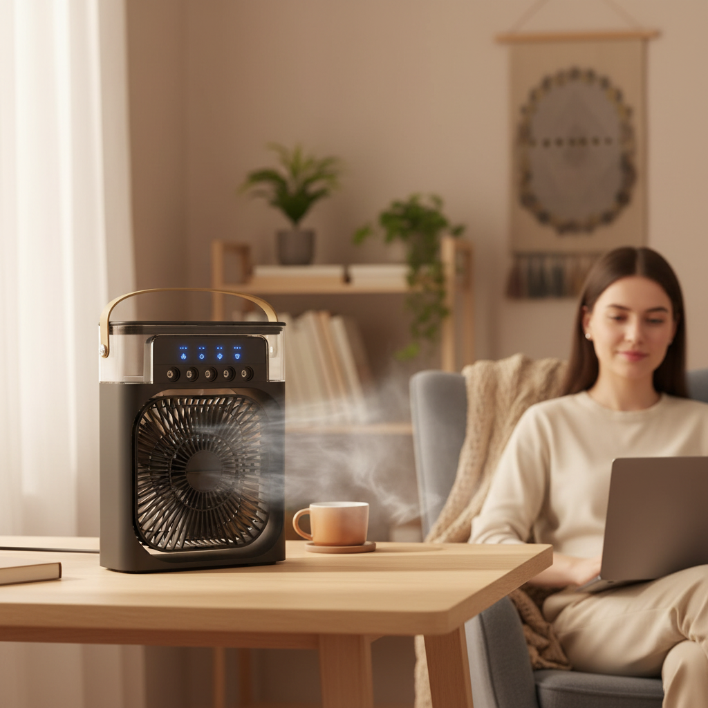 Portable Air Conditioner with Remote - Evaporative Cooling Unit