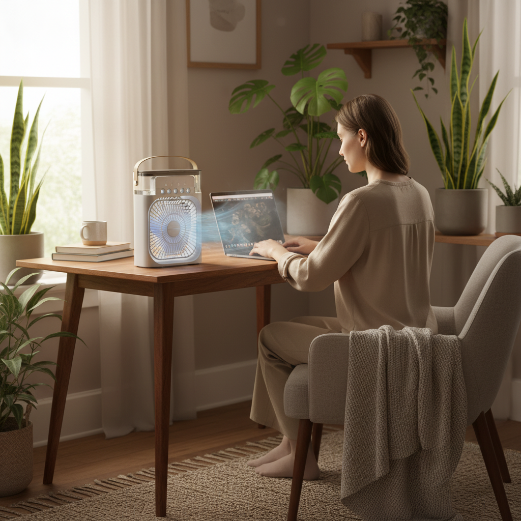 Portable Air Conditioner with Remote - Evaporative Cooling Unit