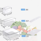 SmartSpace Clear Refrigerator Storage Bins, Stackable 10-Piece Set