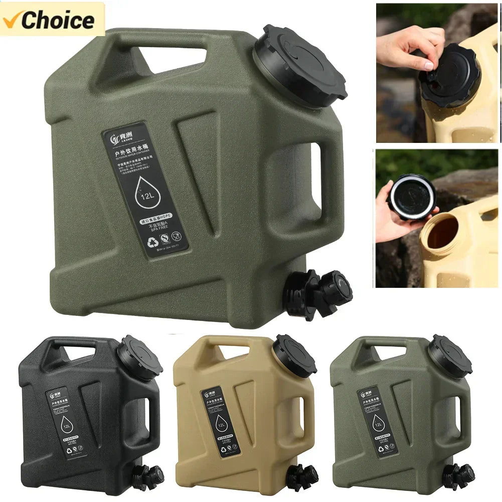 Camping Water Container 12L Detachable Tap & Hose