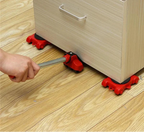 Furniture Mover Set Ergonomic Lever & 360 Swivel Wheels