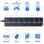 USB Hub 7-Port 5Gbps Per-Port Power Switches