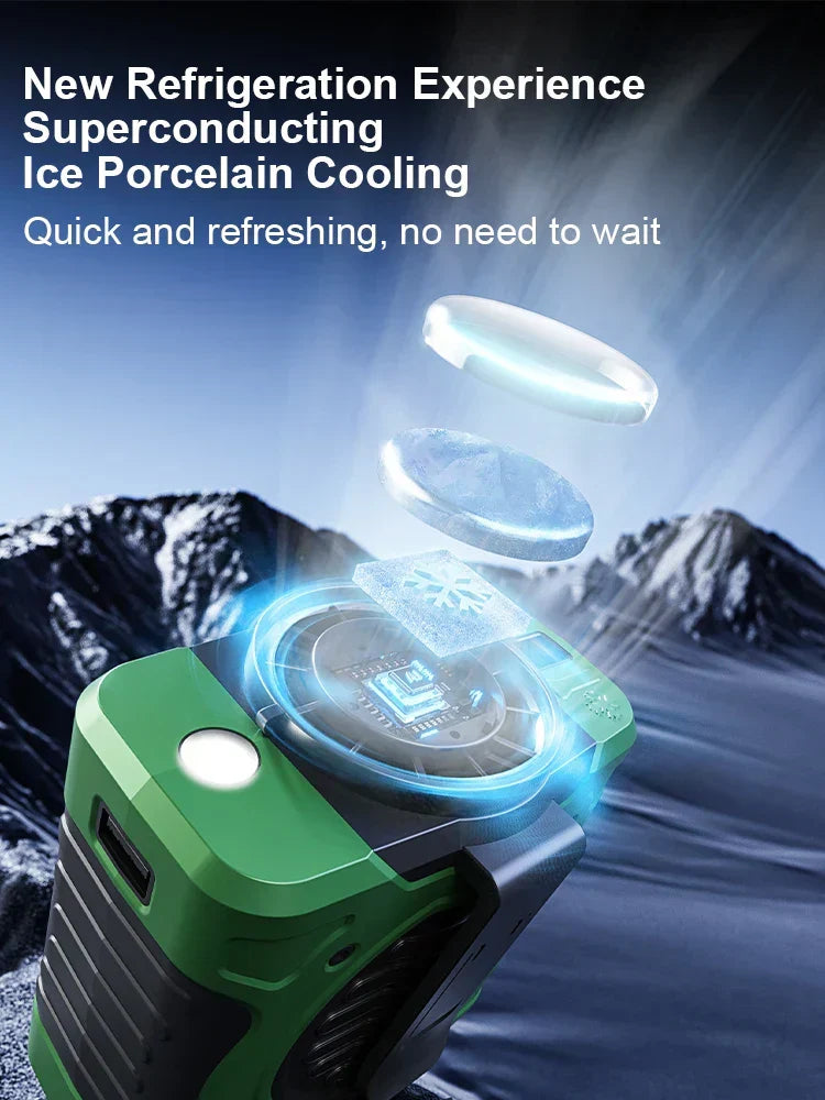 Waist Clip Fan Refrigeration Cooling 8000mAh