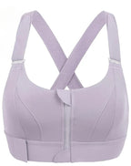 Sports Bra High Impact Front Zip & Adjustable Straps
