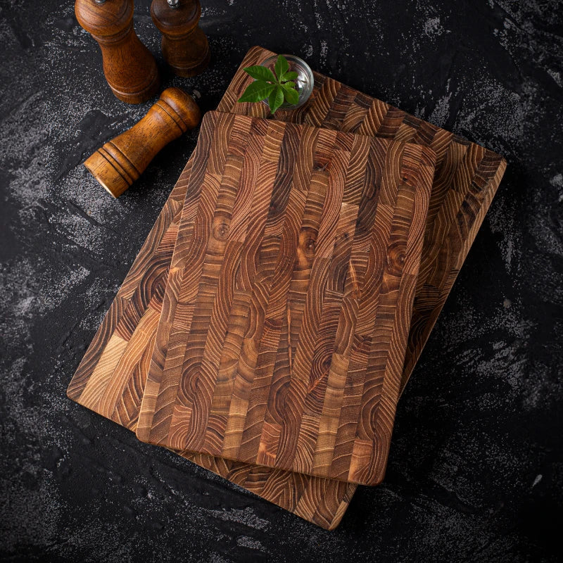 Cutting Board Extra-Thick Teak Wood Natural Finish