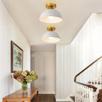 Contemporary Semi-Flush Mount Light Fixture | Matte Metal Design