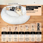 Dog Bed Donut Ultra-Soft Faux Fur Removable Washable Cover