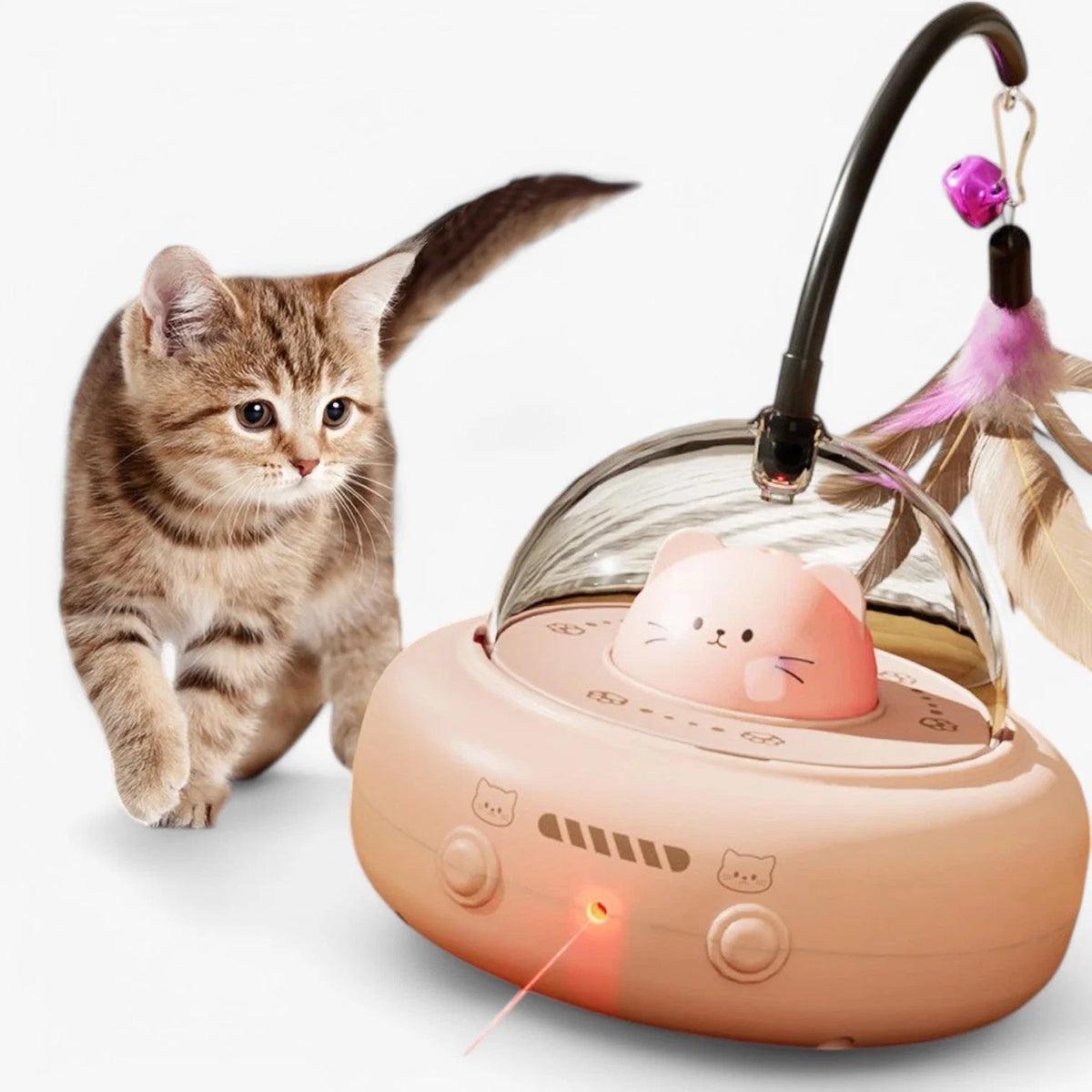Interactive Cat Toy Intelligent Moving Laser USB Rechargeable