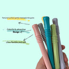 Teething Tube Textured Silicone Soothes Gums