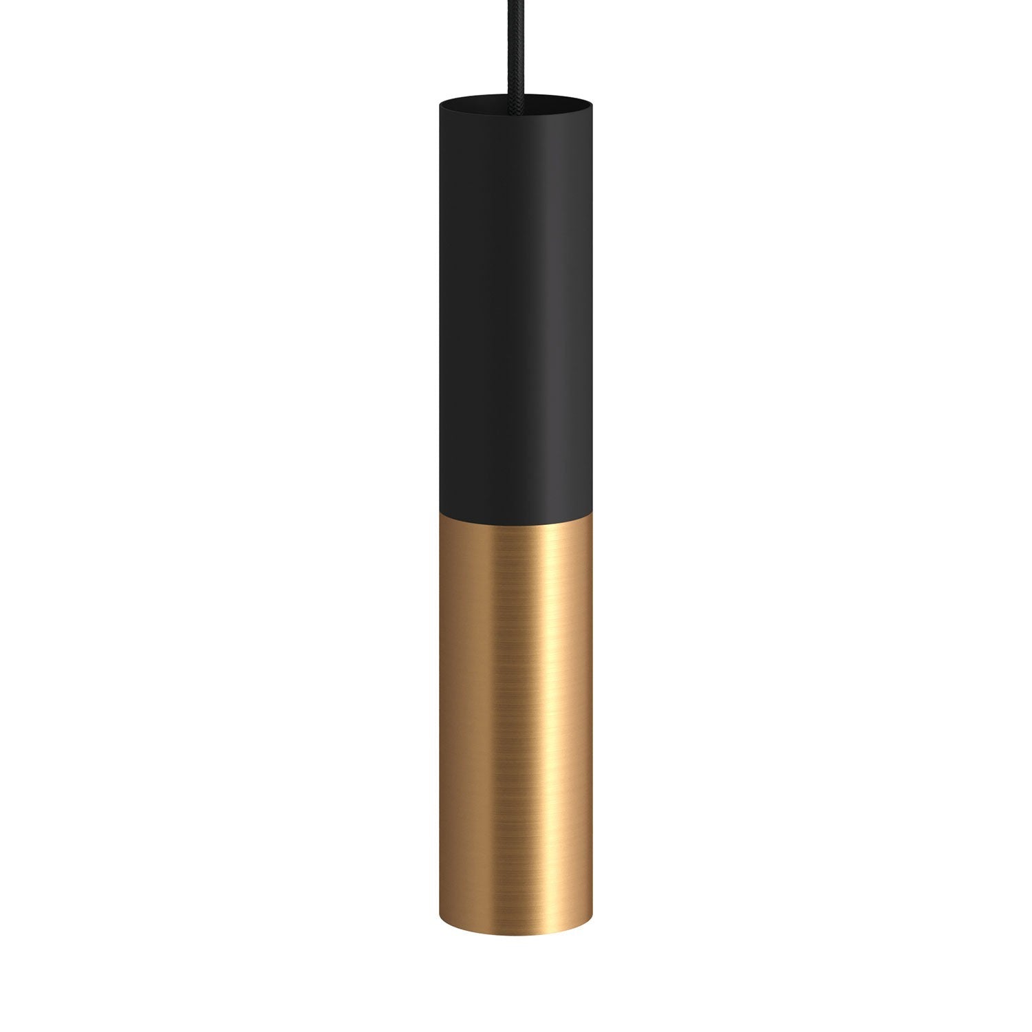Height-Adjustable Brushed Brass Pendant Light