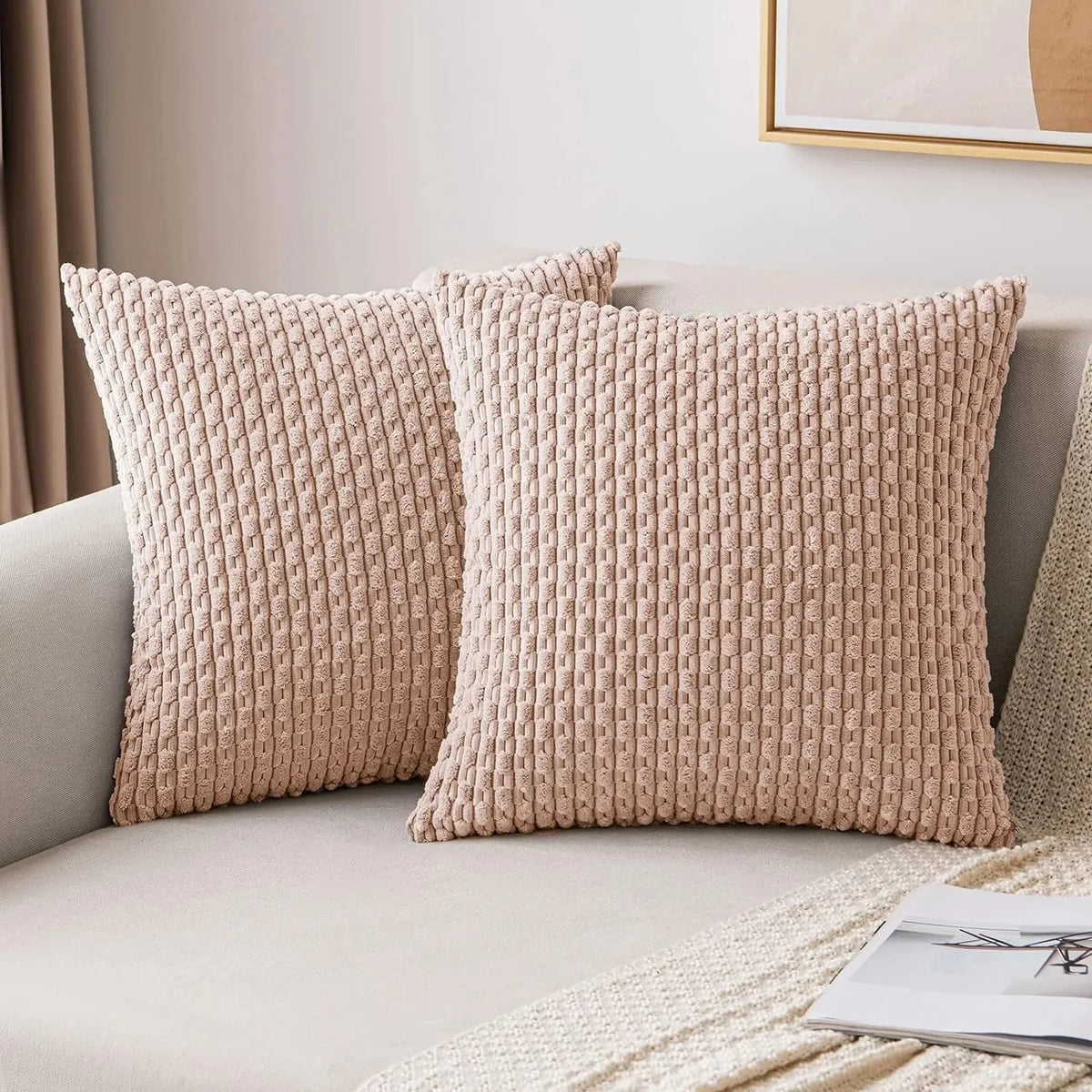 Cushion Covers Boho Ribbed Corduroy Machine Washable