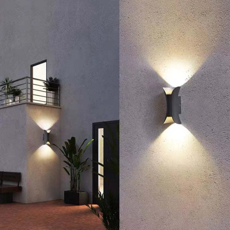 Outdoor LED Wall Light - Upward and Downward Sculpted Design