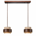 Travertine-Look Cylindrical Pendant Light (E27 Socket)