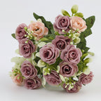 Decorative Hanging Basket with Artificial Roses for Mother's Day