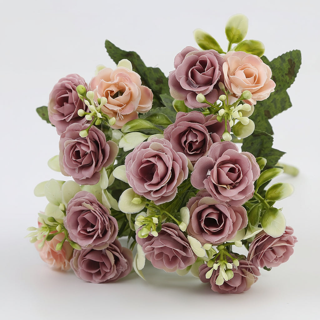 Decorative Hanging Basket with Artificial Roses for Mother's Day