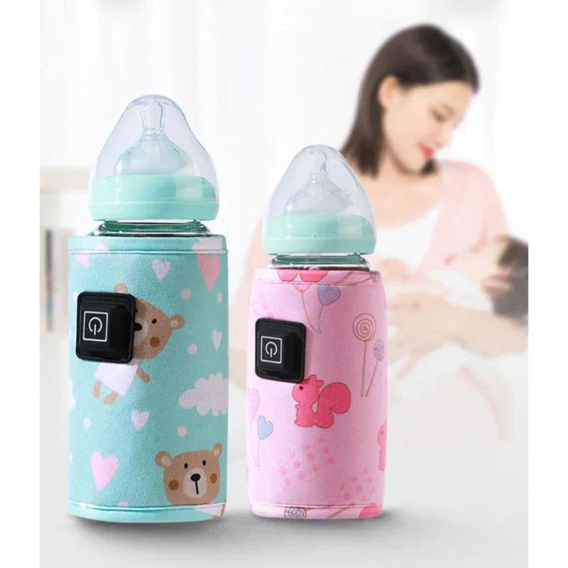 Baby Bottle Warmer USB Rechargeable Adjustable Temp