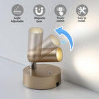 Wireless Touch-Controlled Wall Light with Rechargeable Magnetic Base
