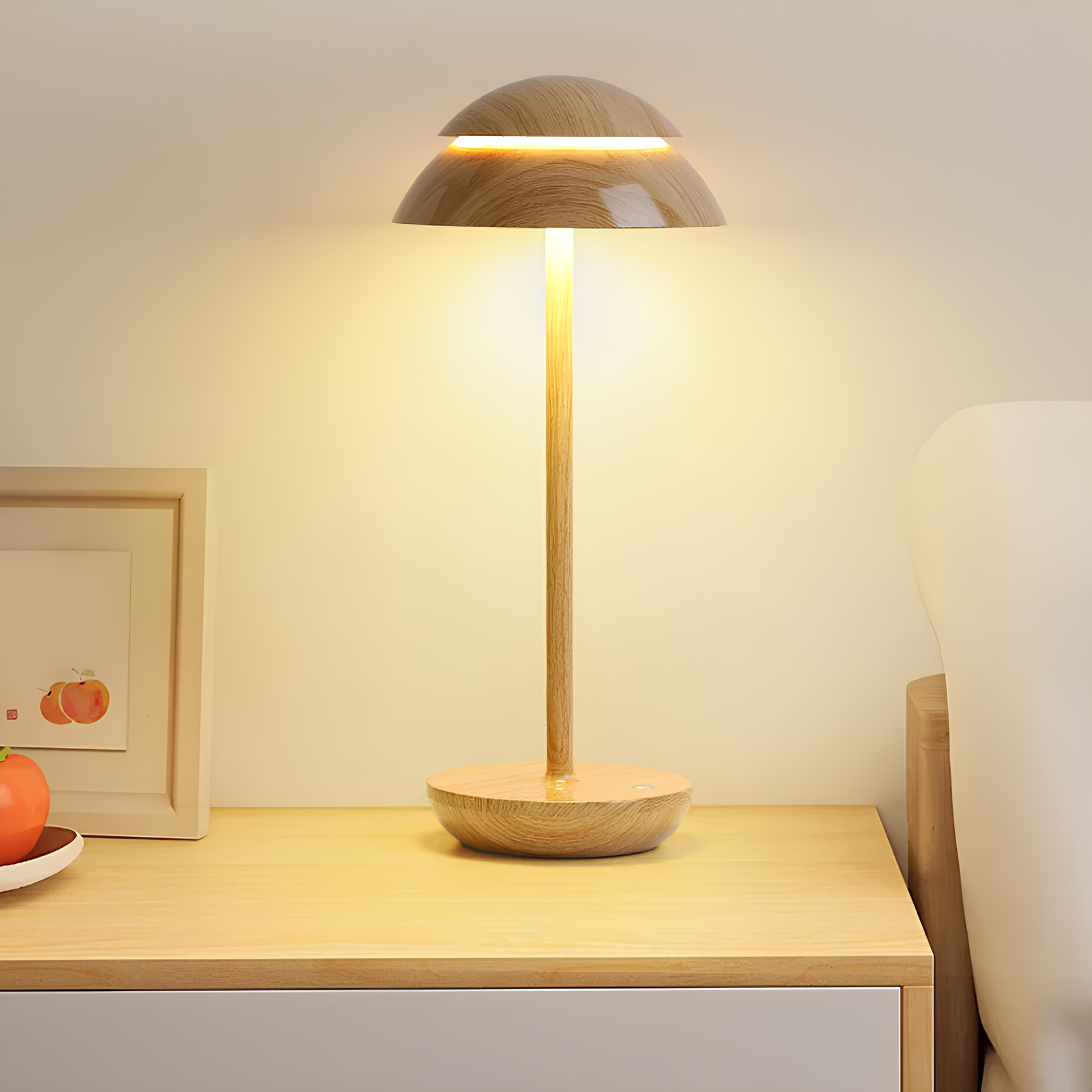 Aluminum Table Lamp with Cordless Design and Adjustable Brightness