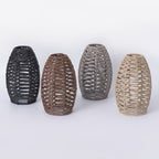 Natural Woven Ceiling Light Fixture with Modern Handwoven Rope Shade
