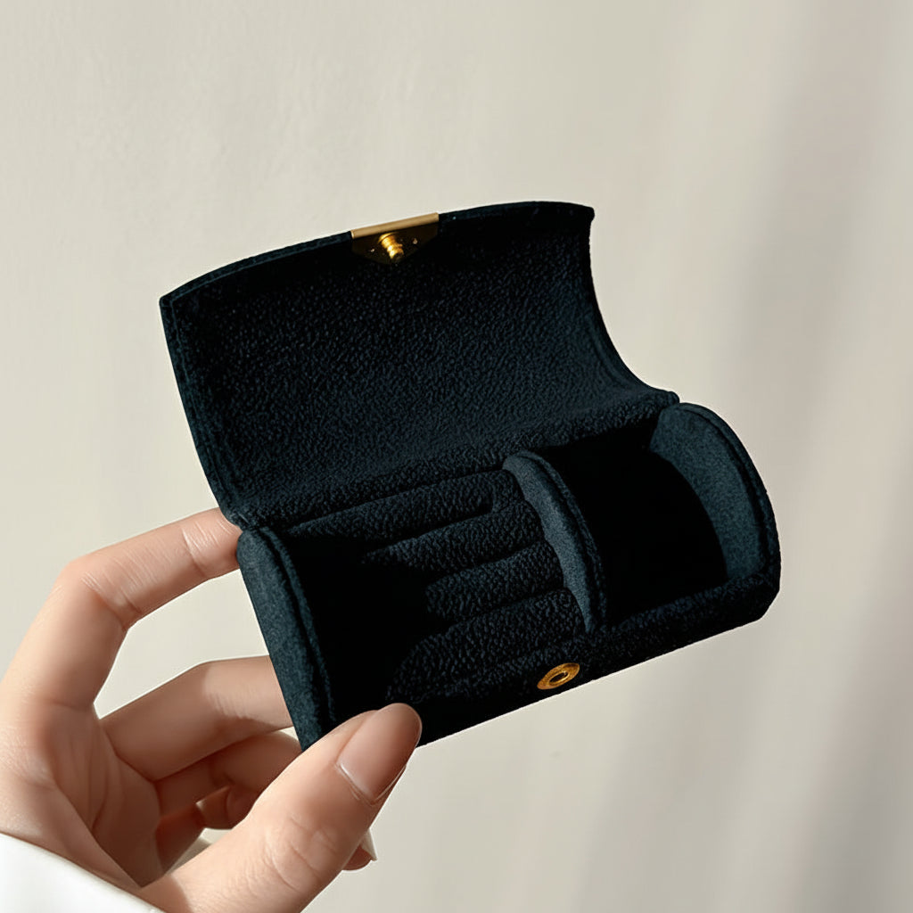 Travel Jewelry Organizer Case with Snap Closure for Mother's Day